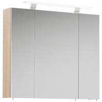 SPIEGELSCHRANK 80/75,7/16 cm  - Eichefarben, Basics, Glas/Holzwerkstoff (80/75,7/16cm) - Stylife