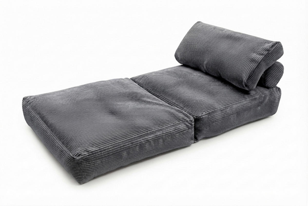 SCHLAFSESSEL Cord Dunkelgrau Rückenkissen  - Dunkelgrau, KONVENTIONELL, Textil (85/80/85cm) - Xora
