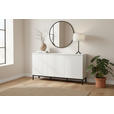 SIDEBOARD  150/77/35 cm  - Schwarz/Weiß, Design, Holzwerkstoff/Metall (150/77/35cm) - Hom`in