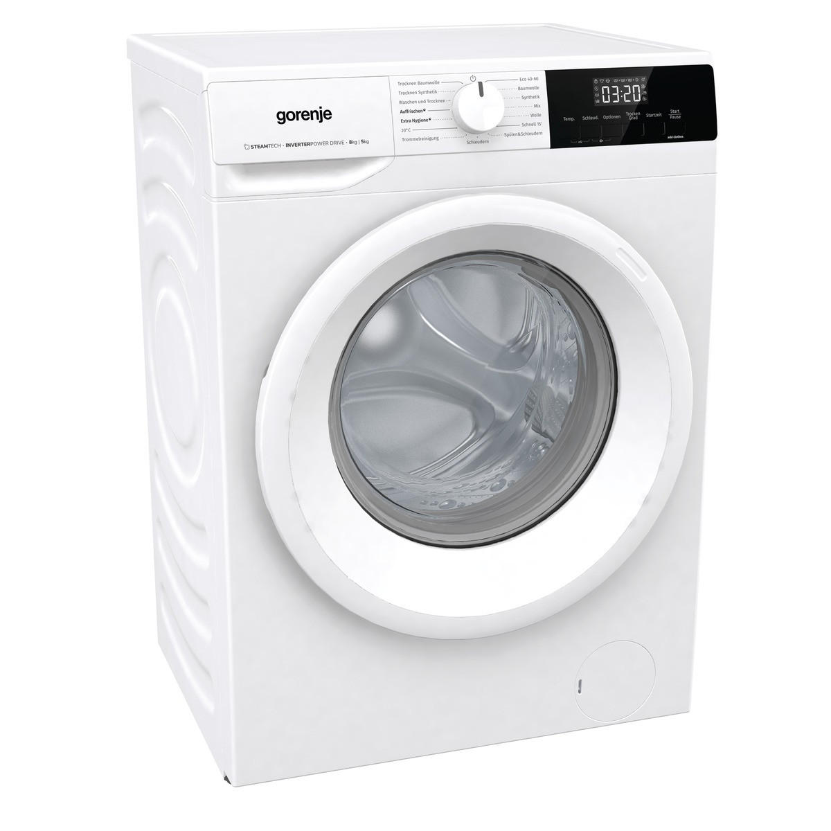 WASCHTROCKNER W3D2A854ADPS/DE  - Weiß, MODERN, Glas/Kunststoff (60/85/54cm) - Gorenje