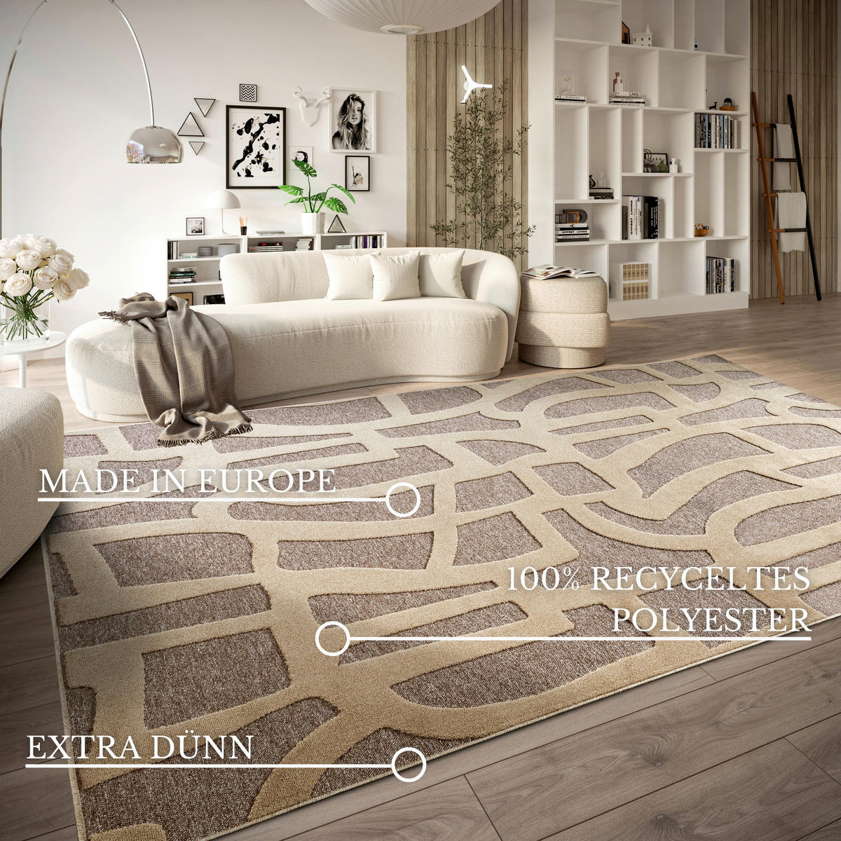 FLACHWEBETEPPICH 200/290 cm Kollektion 1879 Beige, Ecru  - Ecru/Beige, Design, Textil (200/290cm) - Villeroy & Boch