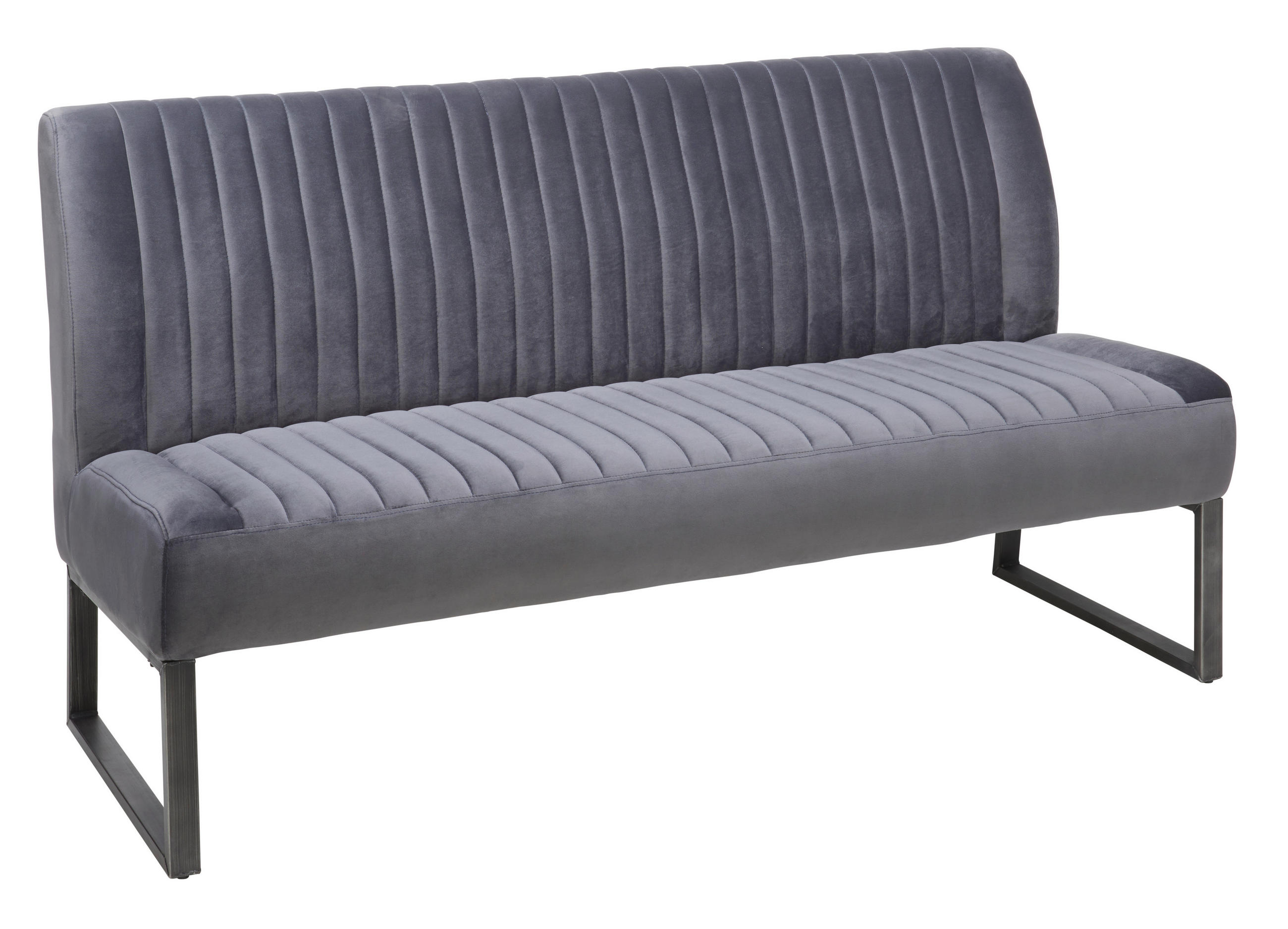 BANCĂ 160/88/67 cm in gri, negru - negru/gri, Trend, metal/textil (160/88/67cm) - Ambia Home