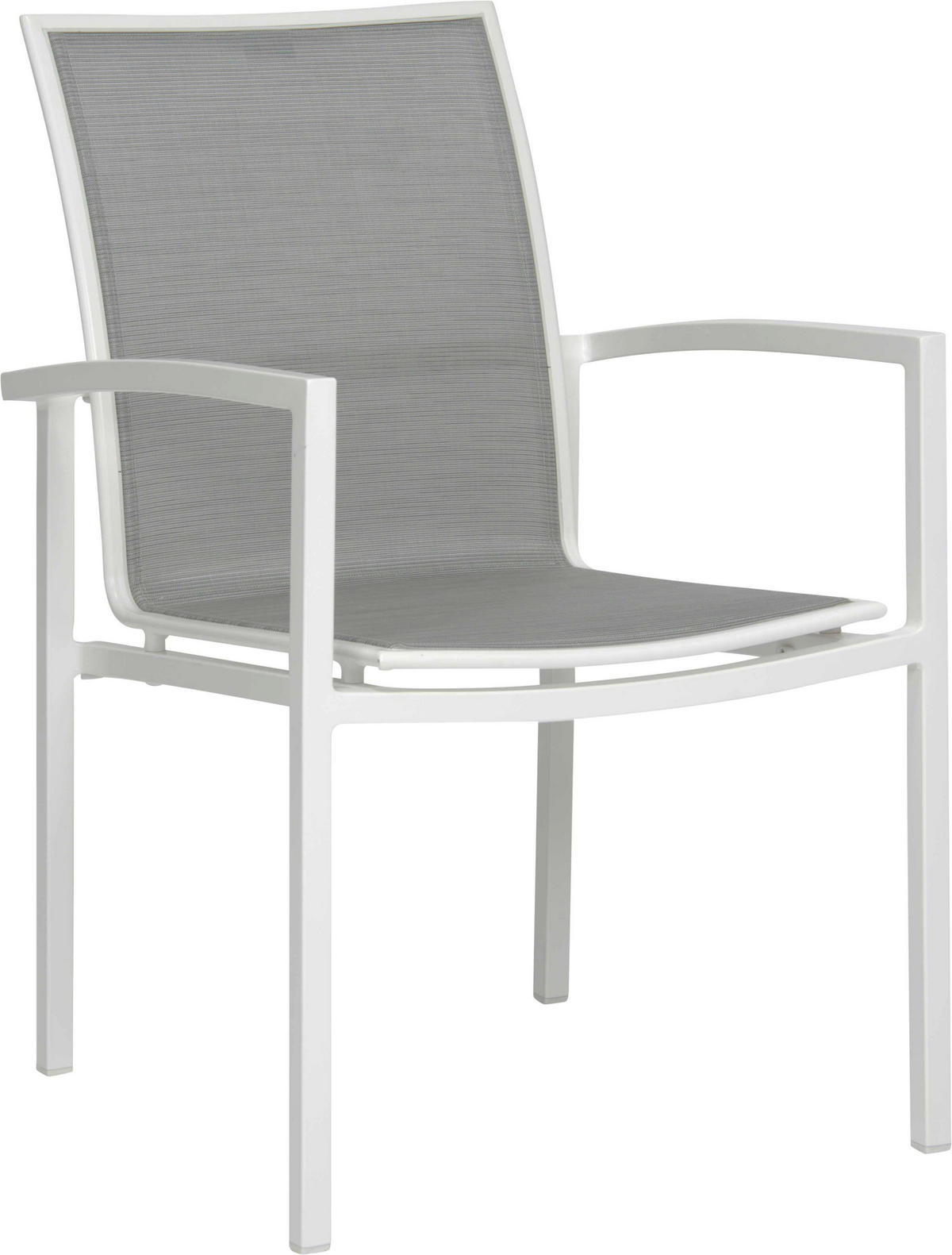 STAPELSESSEL Aluminium Grau, Weiß  - Silberfarben/Weiß, Basics, Textil/Metall (58/66/89cm) - Stern