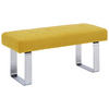 HOCKERBANK 113/51/48 cm   - Edelstahlfarben/Gelb, Design, Textil/Metall (113/51/48cm) - Moderano