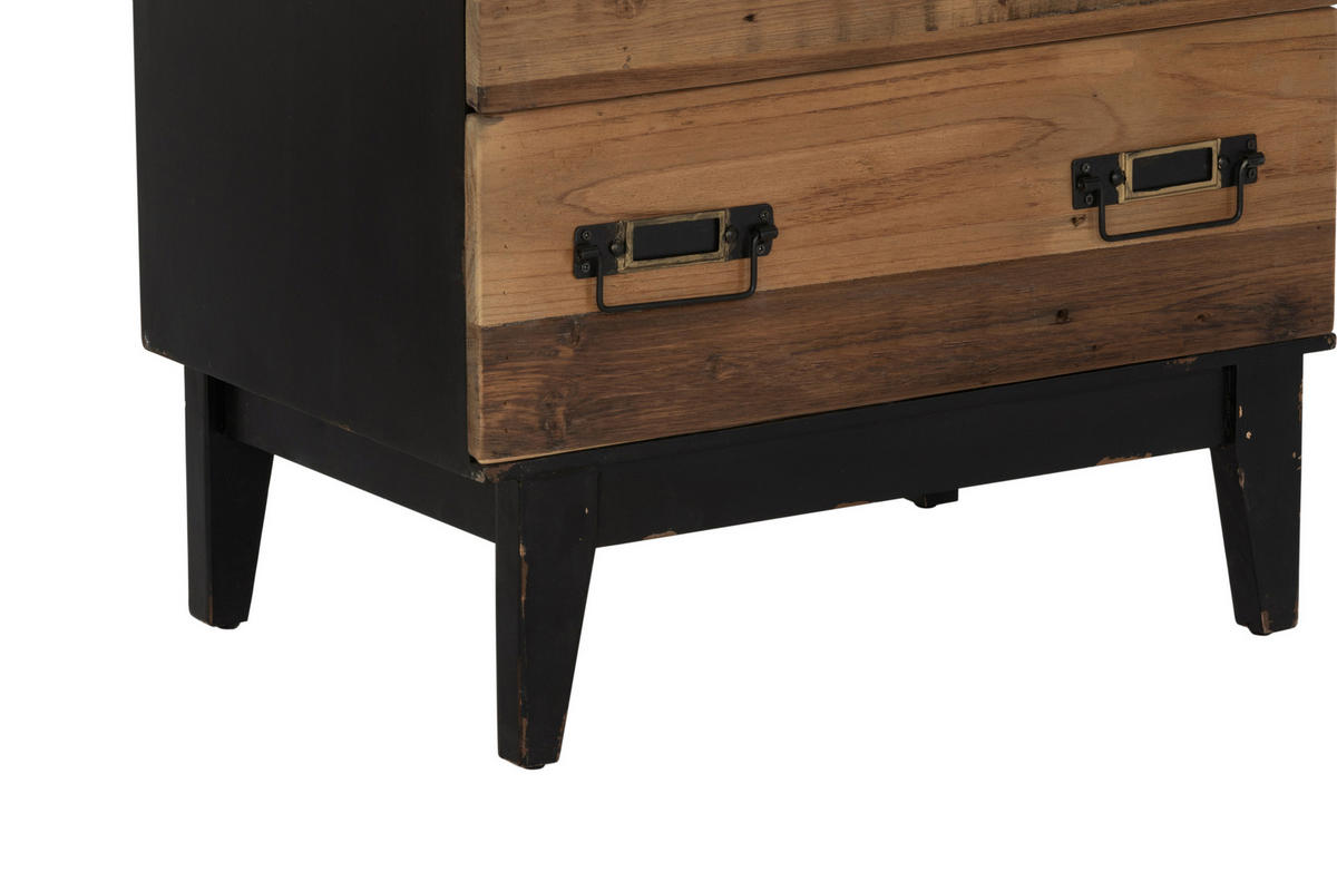 KOMMODE  in 60/139/41 cm  - Schwarz/Naturfarben, KONVENTIONELL, Holz/Holzwerkstoff (60/139/41cm) - Livetastic