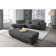 ECKSOFA in Mikrofaser Grau  - Chromfarben/Grau, Design, Textil/Metall (207/301cm) - Xora