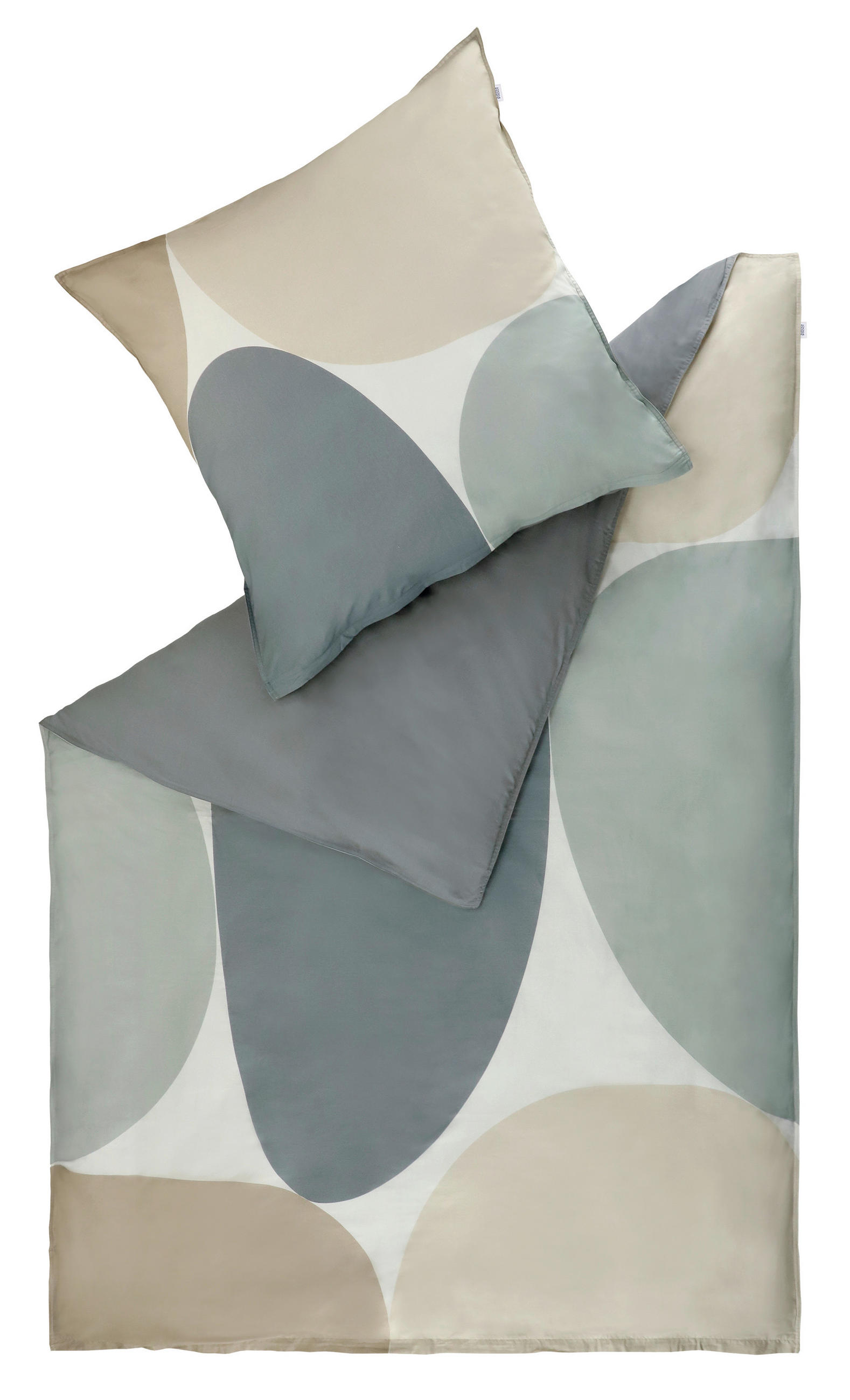 OBOUSTRANNÉ POVLEČENÍ, renforcé, krémová, šedá, světle šedá, béžová, 140/200 cm - šedá/krémová, Basics, textil (140/200cm) - Schöner Wohnen