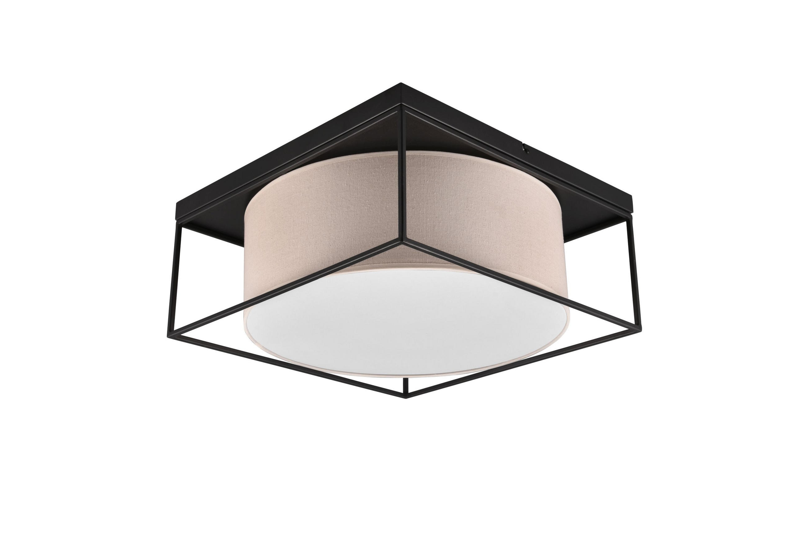 DECKENLEUCHTE    50/50/22 cm  - Beige, Basics, Textil/Metall (50/50/22cm) - Novel