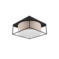DECKENLEUCHTE    50/50/22 cm  - Beige, Basics, Textil/Metall (50/50/22cm) - Novel