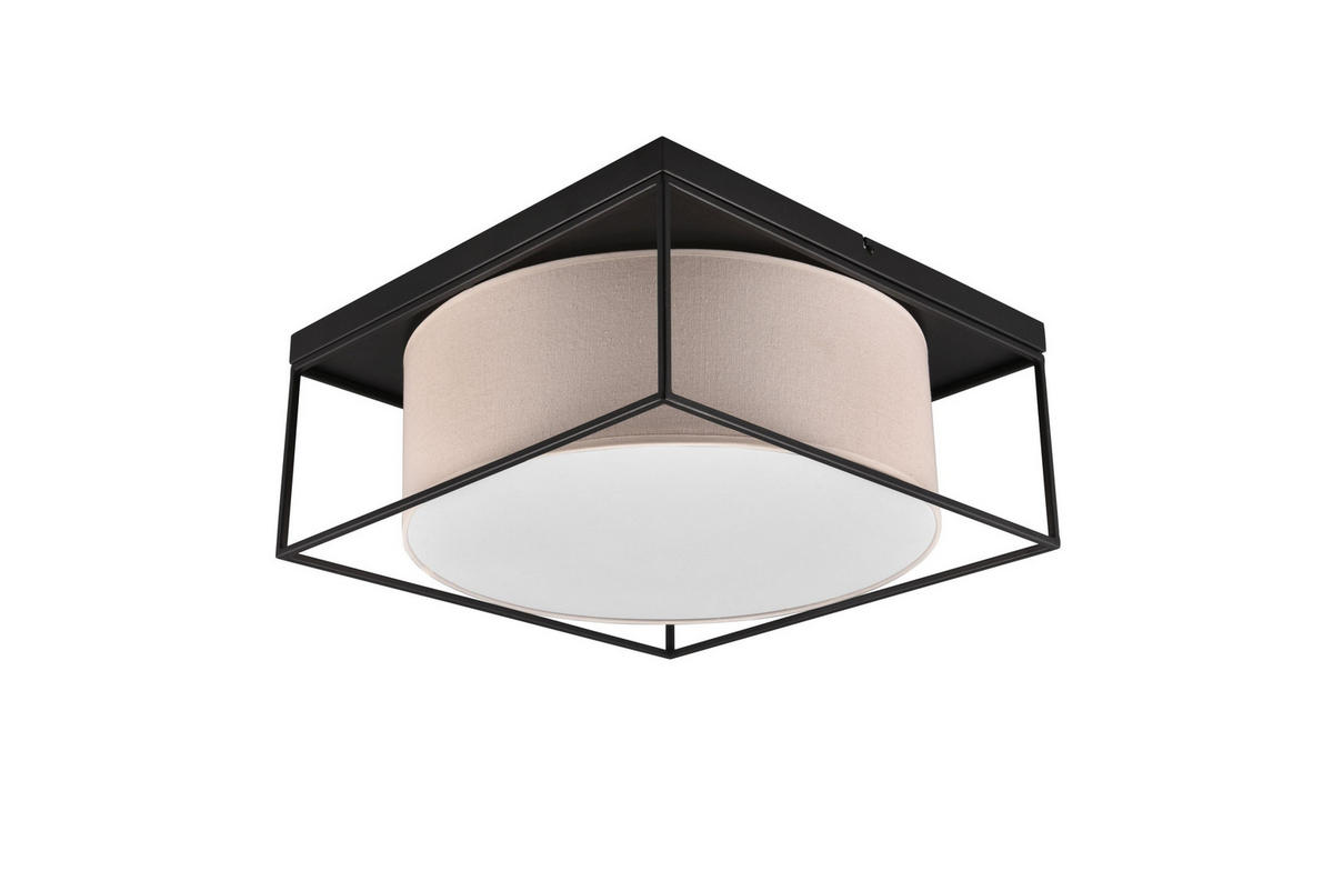 DECKENLEUCHTE    50/50/22 cm  - Beige, Basics, Textil/Metall (50/50/22cm) - Novel
