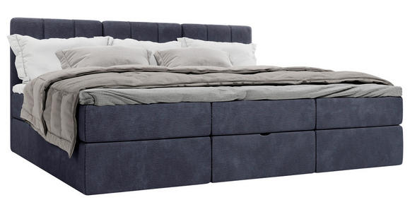 FAMILIENBETT - Schwarz/Dunkelblau, Design, Holzwerkstoff/Kunststoff (240/200cm) - Esposa