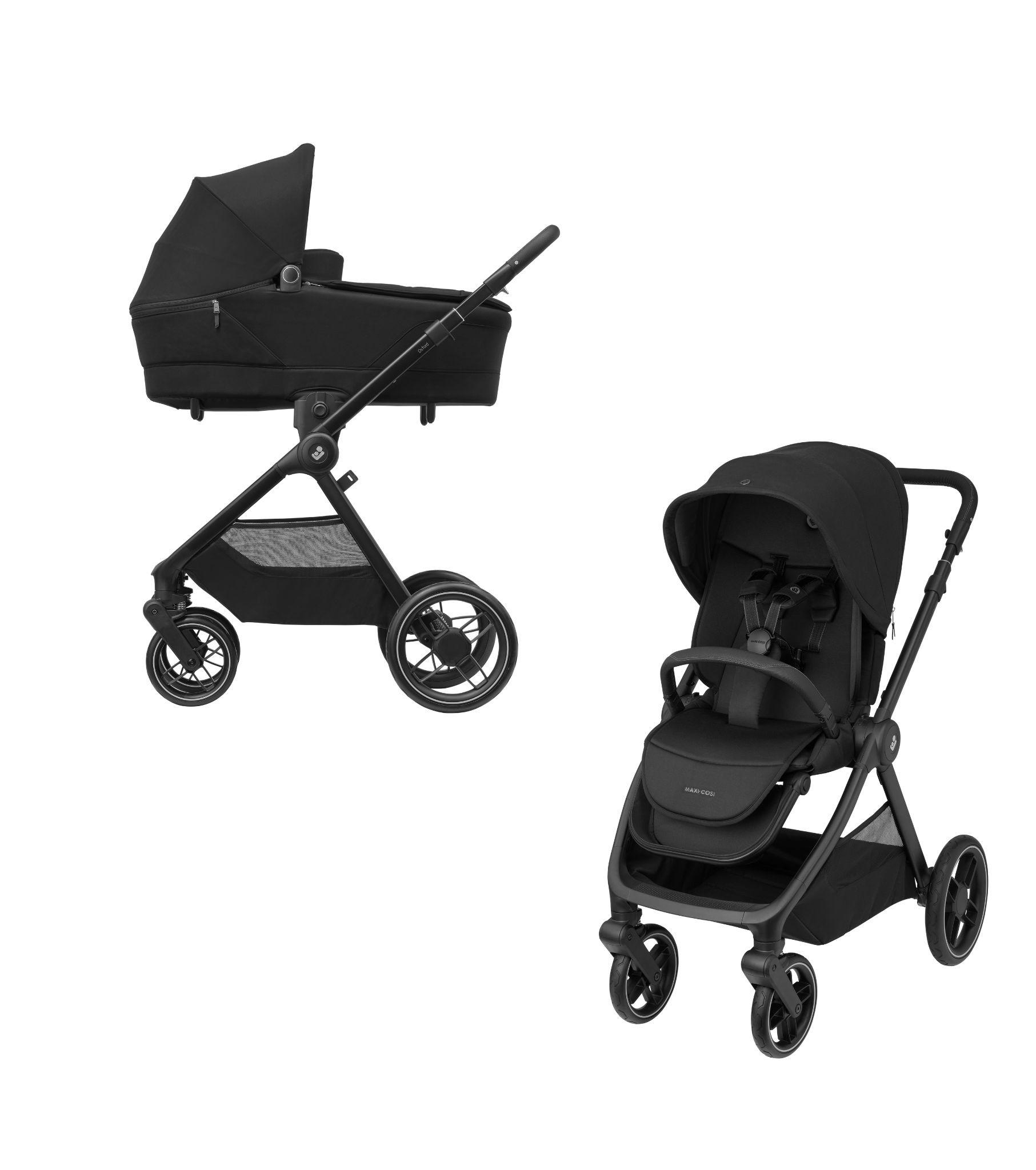 KOMBIKINDERWAGEN  Oxford+  Twillic Black  - Schwarz, Basics, Textil (58/110/95.5cm) - Maxi-Cosi