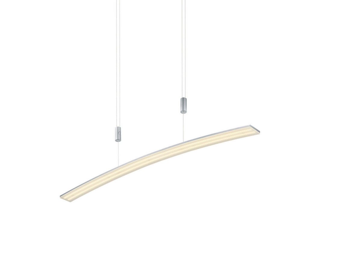 LED-HÄNGELEUCHTE 100/6/150 cm   - Alufarben, Design, Kunststoff/Metall (100/6/150cm) - Hell