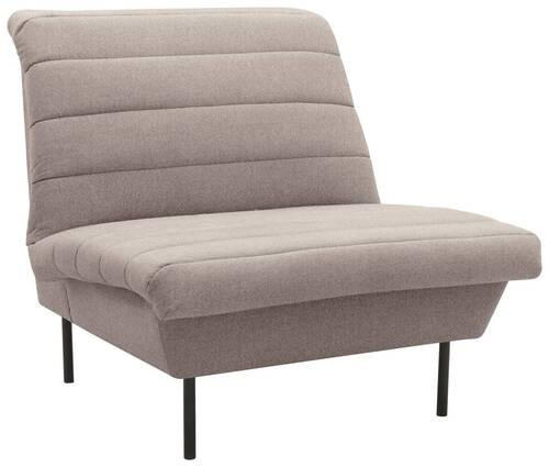 SESSEL Flachgewebe Braun, Beige    - Beige/Schwarz, Design, Textil/Metall (92/92/103cm) - LOOKS by W.Joop
