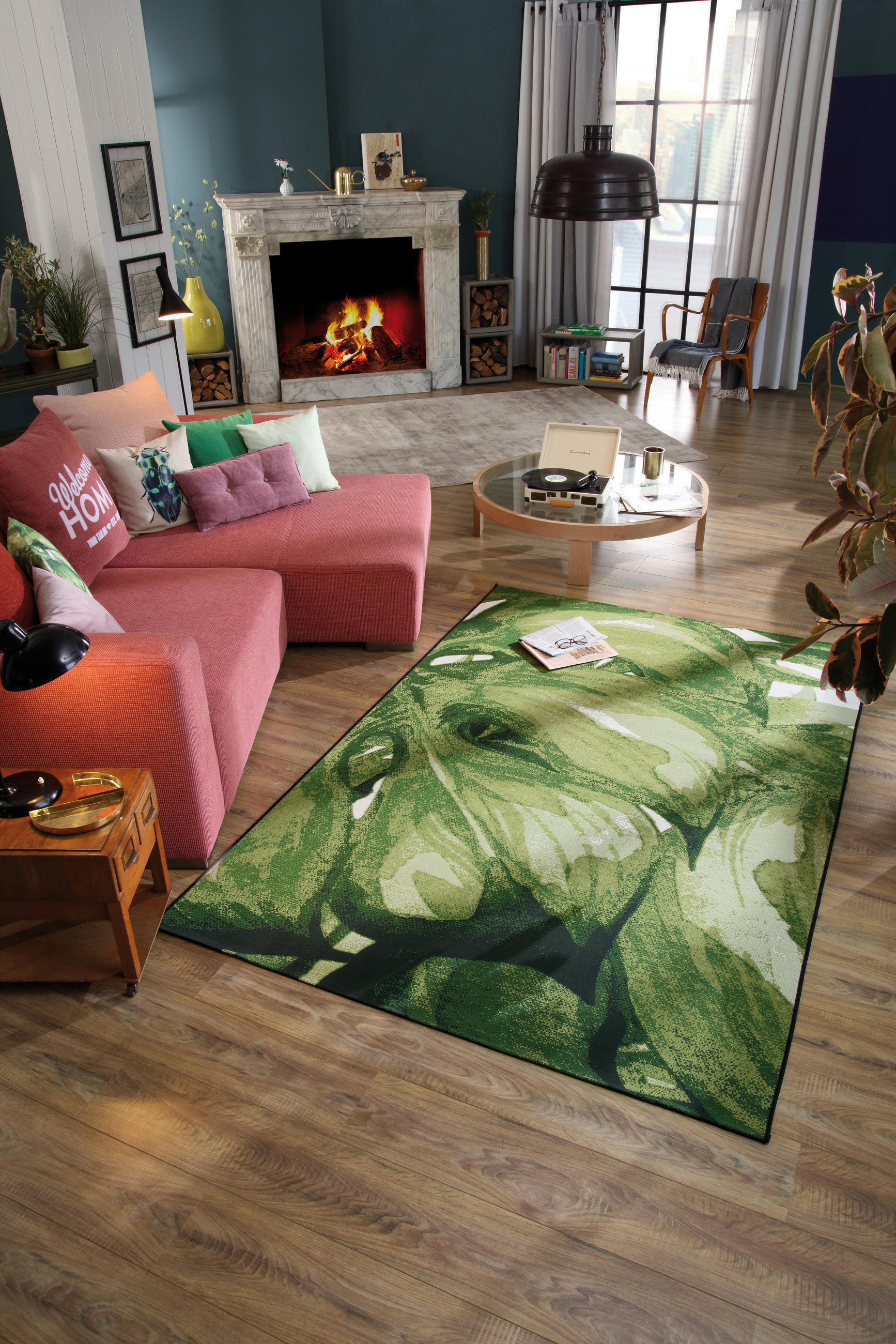 TEPPICH 123/180 cm Grün  - Grün, Design, Kunststoff/Textil (123/180cm) - Tom Tailor