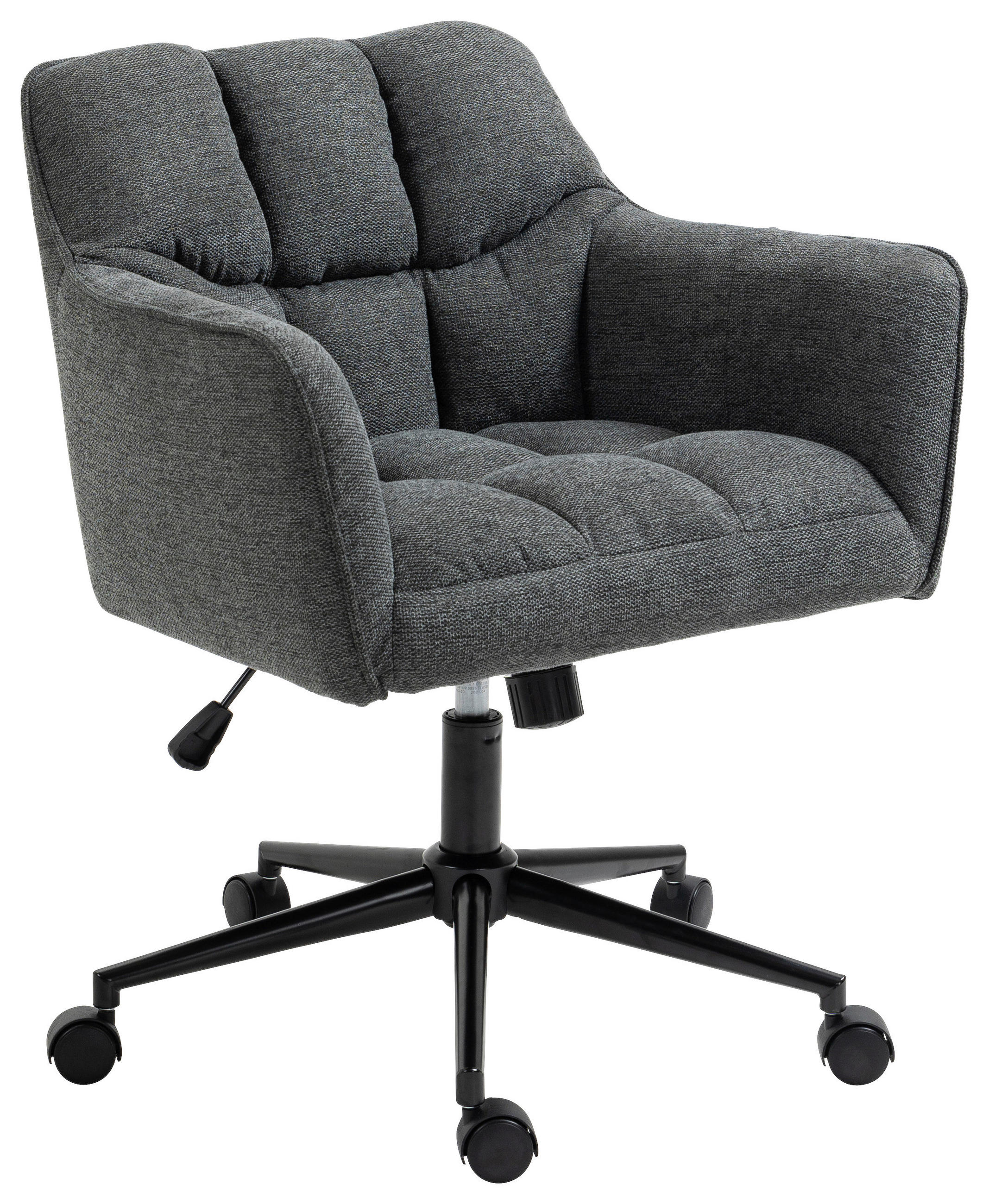 DREHSTUHL Webstoff Grau  - Schwarz/Grau, MODERN, Kunststoff/Textil (64/90/62cm) - MID.YOU