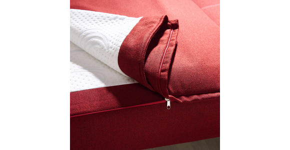 SCHLAFSOFA in Textil Rot - Beige/Rot, MODERN, Holz/Textil (145/90/96cm) - Novel