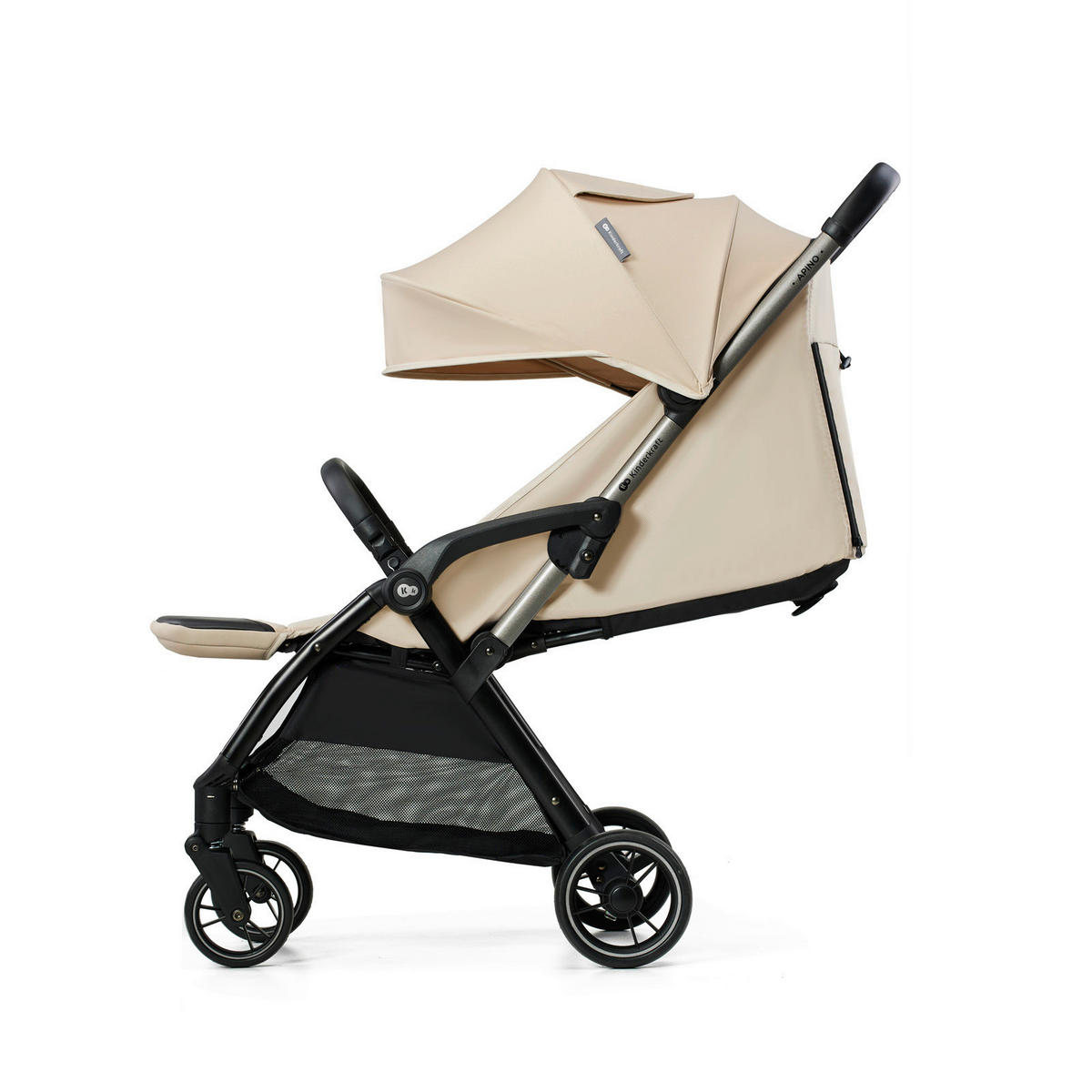 BUGGY Apino  - Beige/Schwarz, Basics (47/99/93cm) - kinderkraft