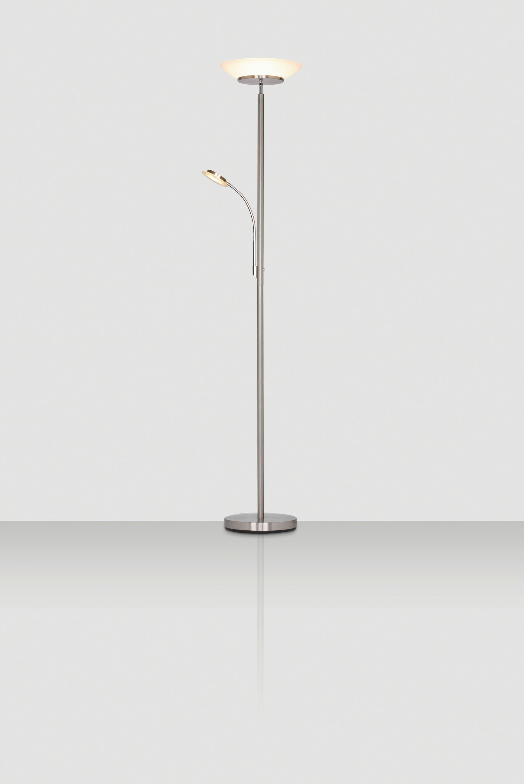 STOJACÍ LED SVÍTIDLO, 32/180 cm  - bílá/opál, Konvenční, kov/plast (32/180cm) - Novel