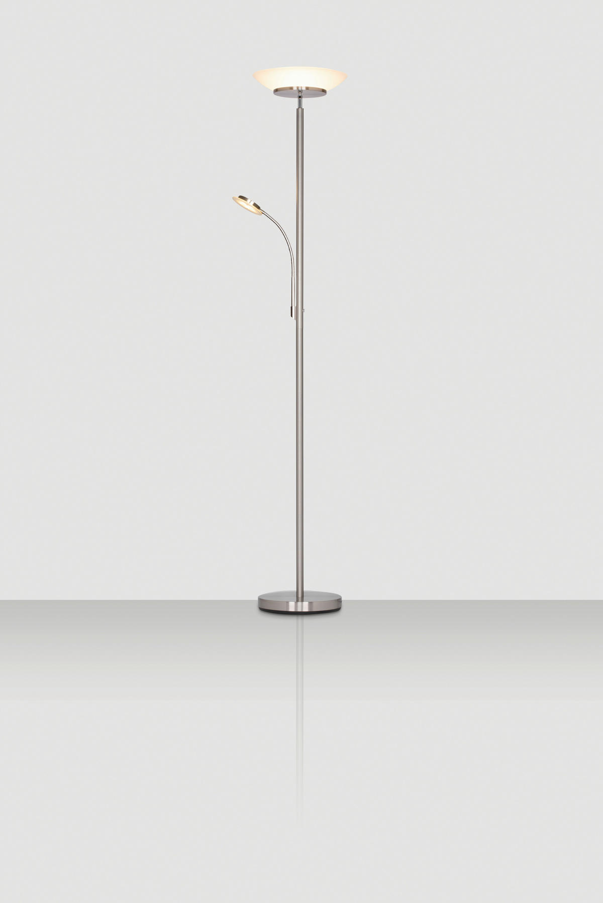STOJACÍ LED SVÍTIDLO, 32/180 cm  - bílá/opál, Konvenční, kov/plast (32/180cm) - Novel