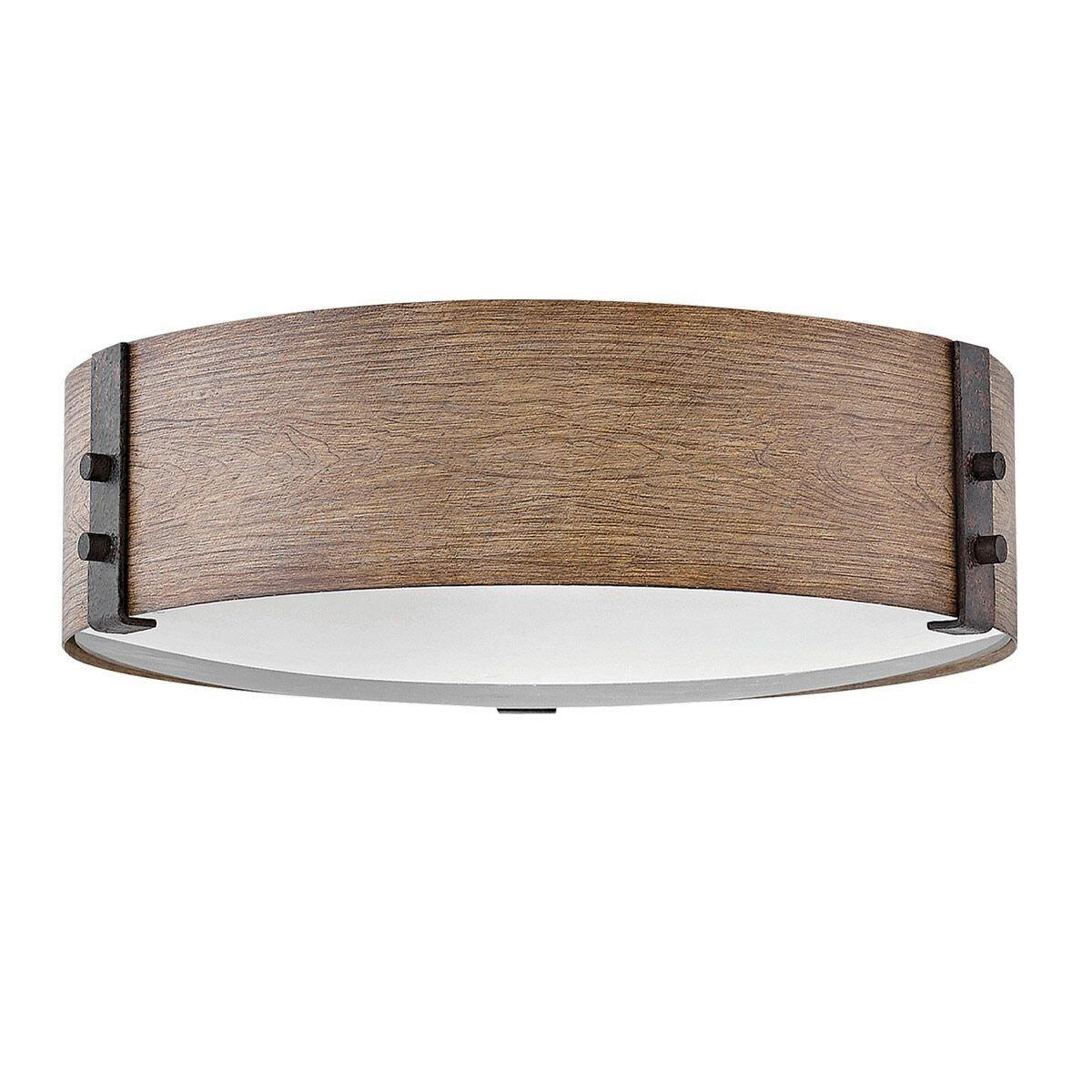 AUSSENDECKENLEUCHTE - Wildeiche/Dunkelbraun, Konventionell, Metall (12/38cm) - Elstead Lighting
