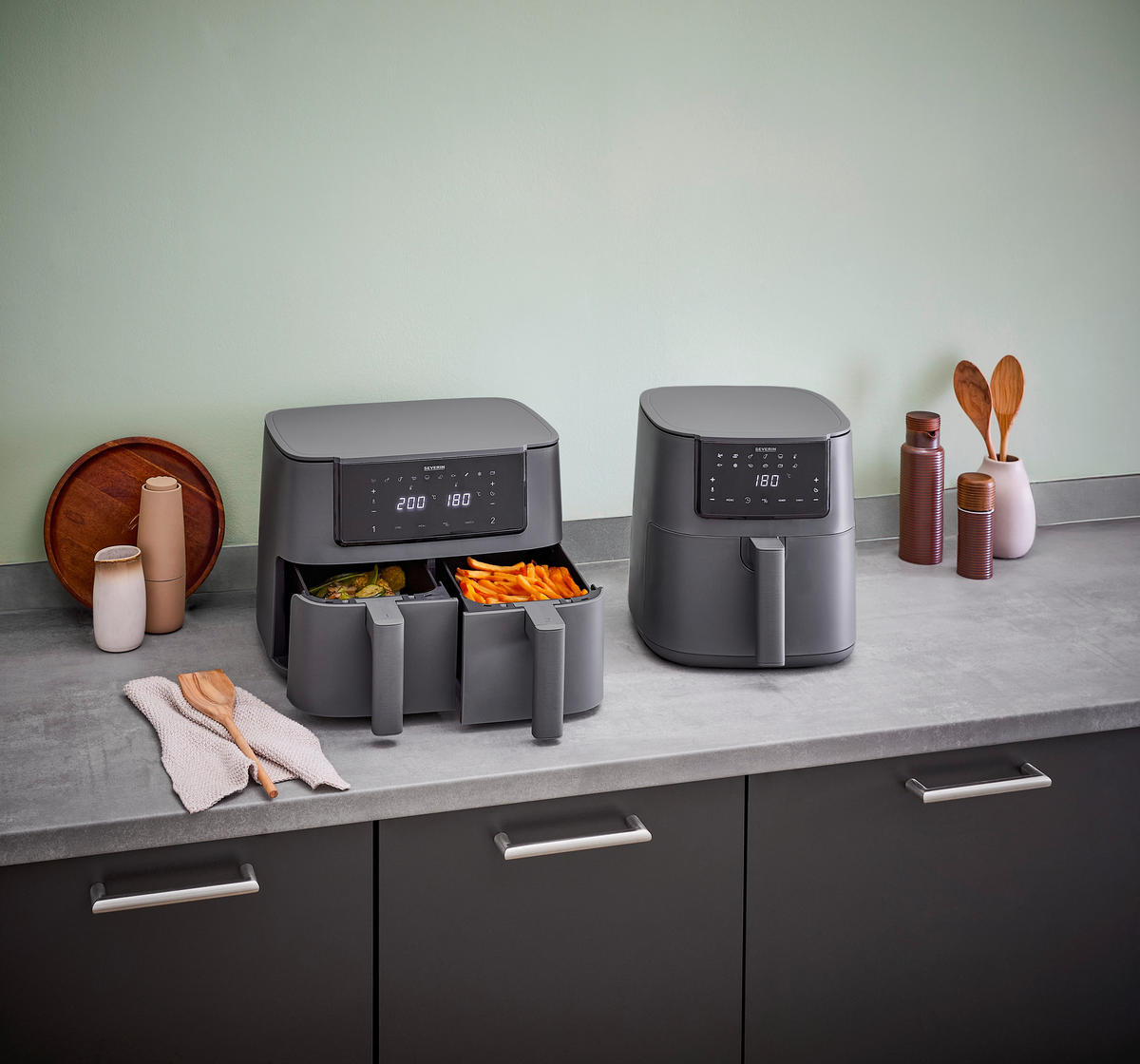 HEIßLUFTFRITTEUSE 7 L  - Grau, Basics, Kunststoff (38,7/31,0/29,0cm) - Severin