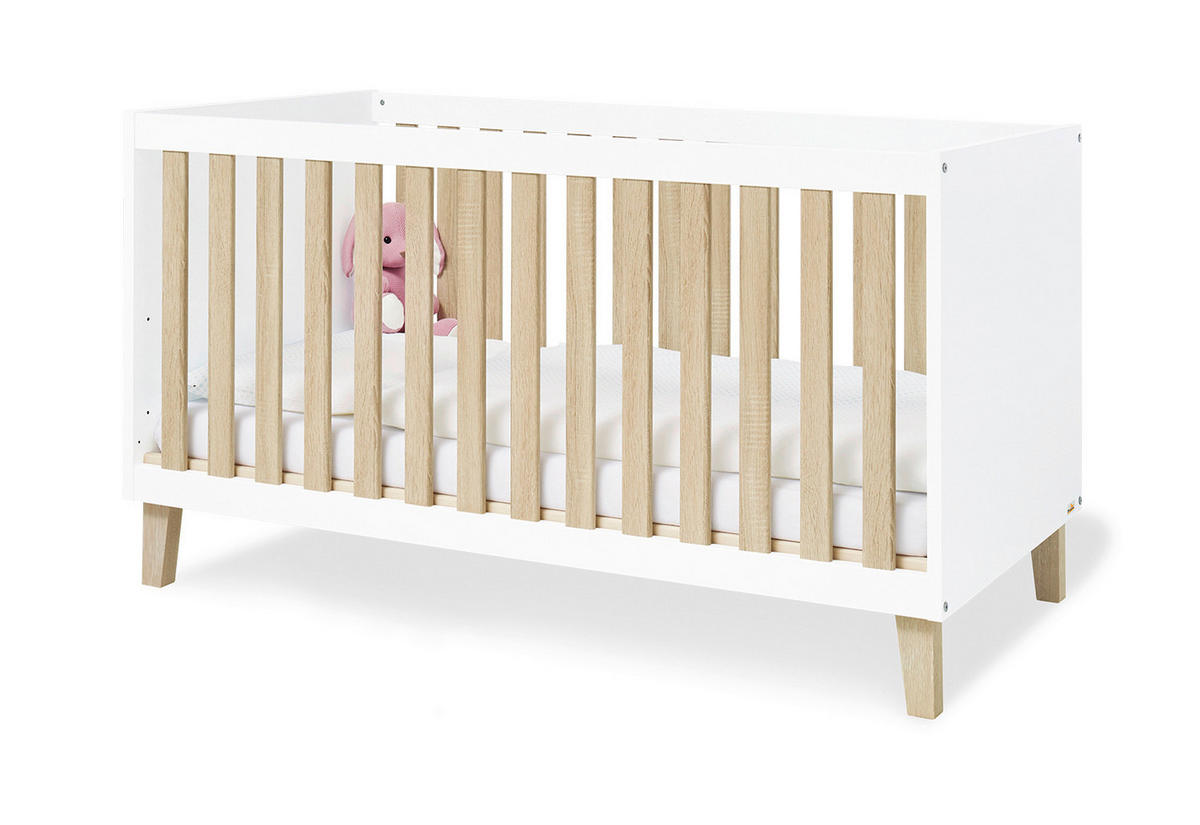 BABYZIMMER PINOLINO LUMI  - Eichefarben/Weiß, Design, Holzwerkstoff - Pinolino