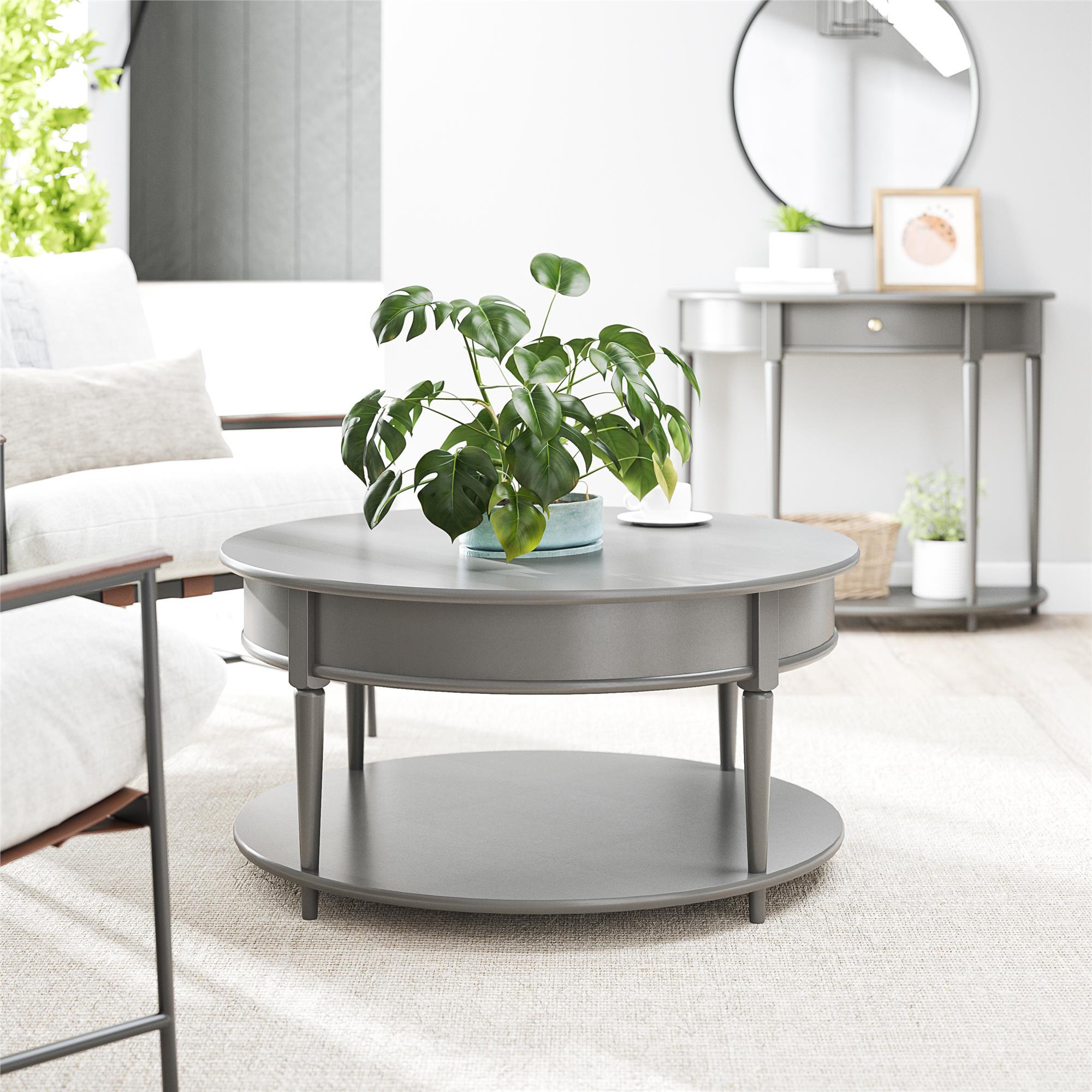 COUCHTISCH Aurora 91/46/91 cm rund Grau  - Grau, Design, Holzwerkstoff (91/46/91cm) - MID.YOU