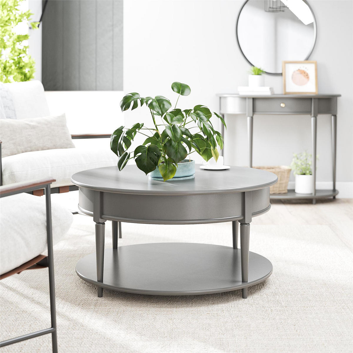 COUCHTISCH in Holzwerkstoff 91/46/91 cm  - Grau, Design, Holzwerkstoff (91/46/91cm) - MID.YOU