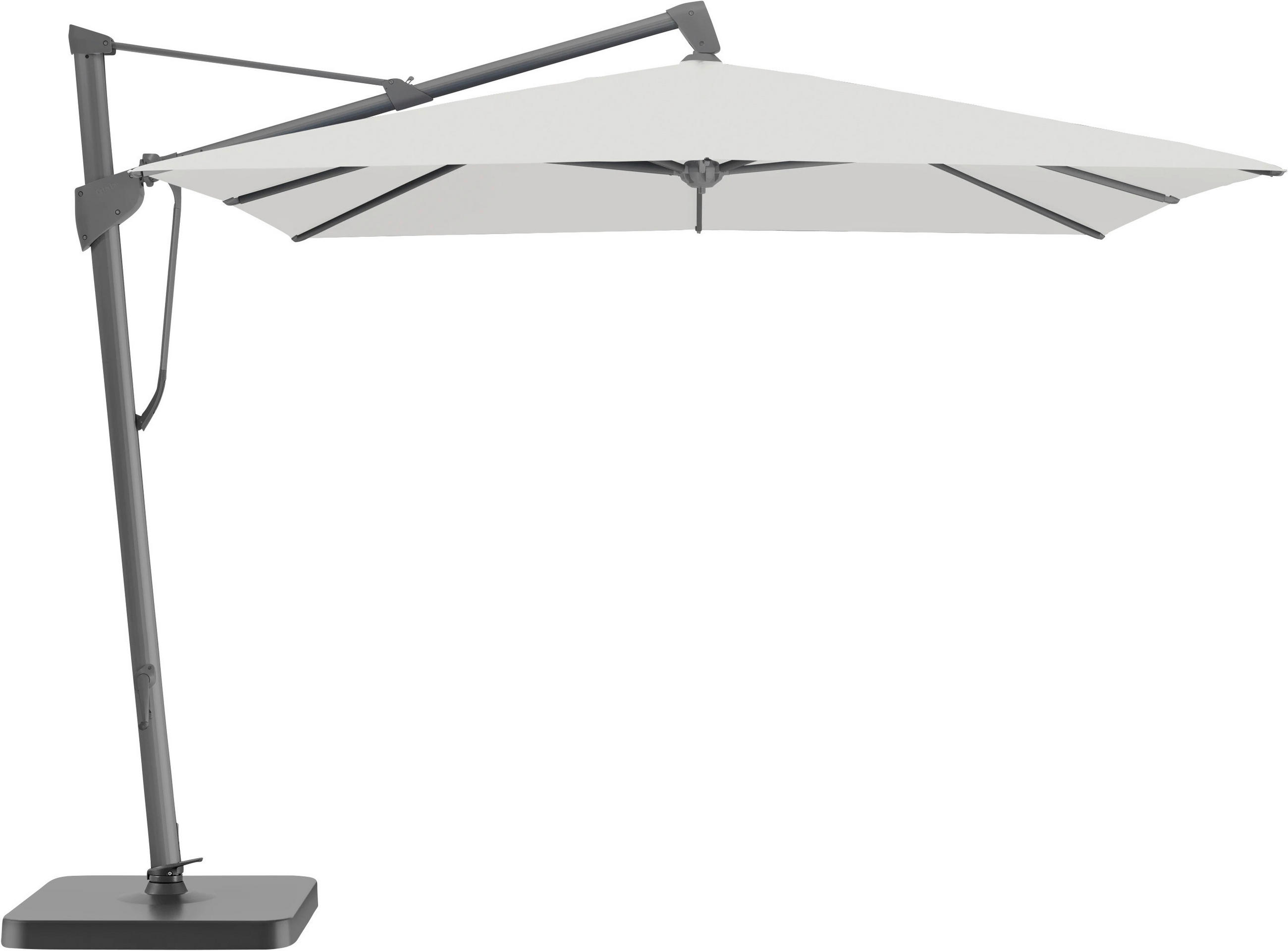 AMPELSCHIRM 400x300 cm Greige  - Greige/Anthrazit, Basics, Textil/Metall (400/300cm) - Glatz