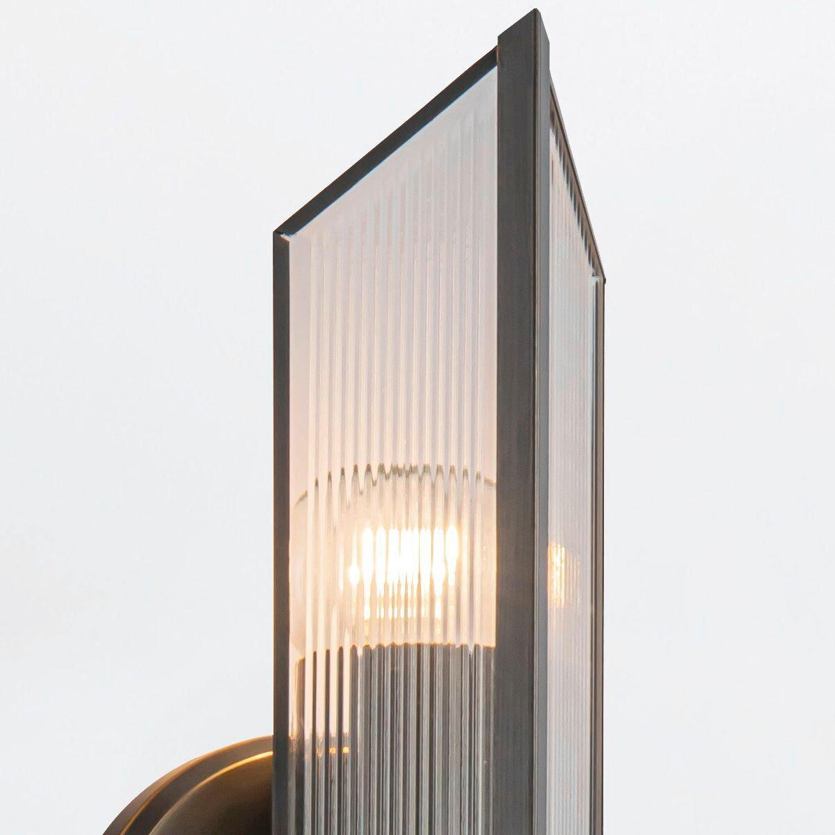 WANDLEUCHTE   - Bronzefarben, KONVENTIONELL, Glas/Metall (38,5/9,5/10,5cm) - Elstead Lighting