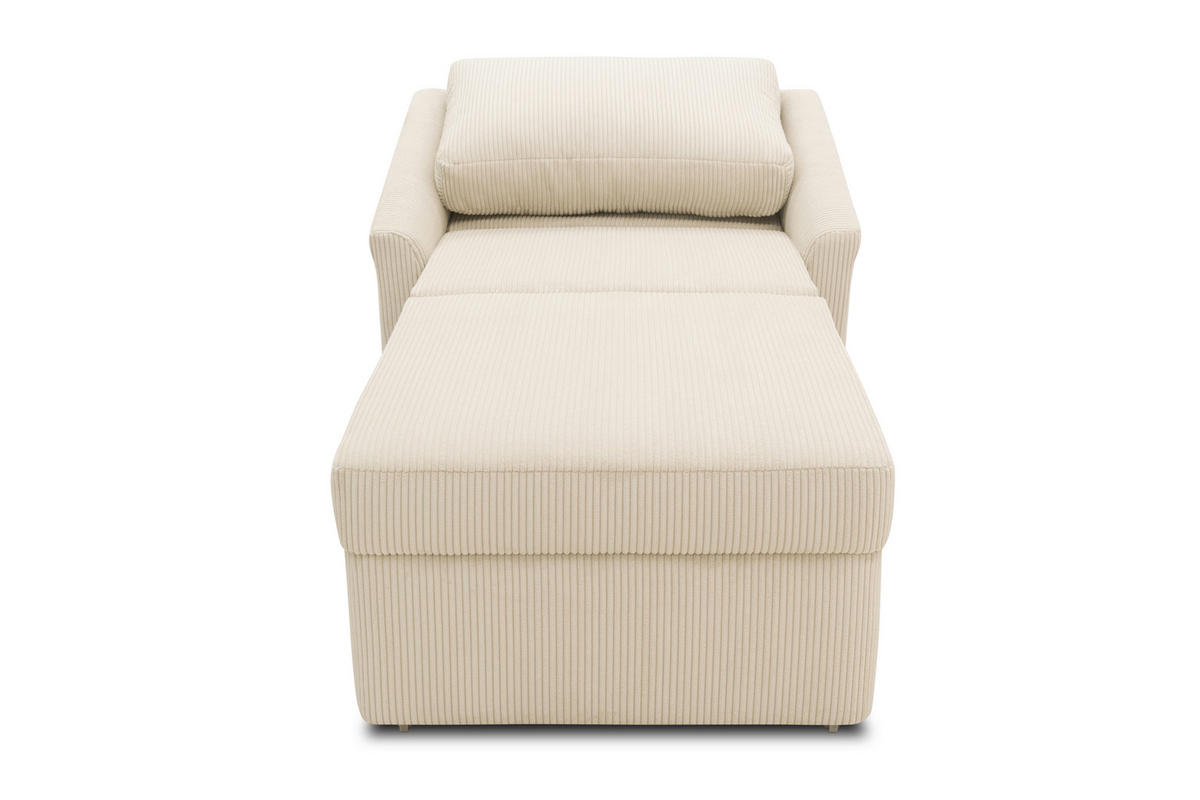SCHLAFSESSEL RELAX BOX Mikrofaser Beige    - Beige/Schwarz, Basics, Kunststoff/Textil (108/86/96cm) - MID.YOU