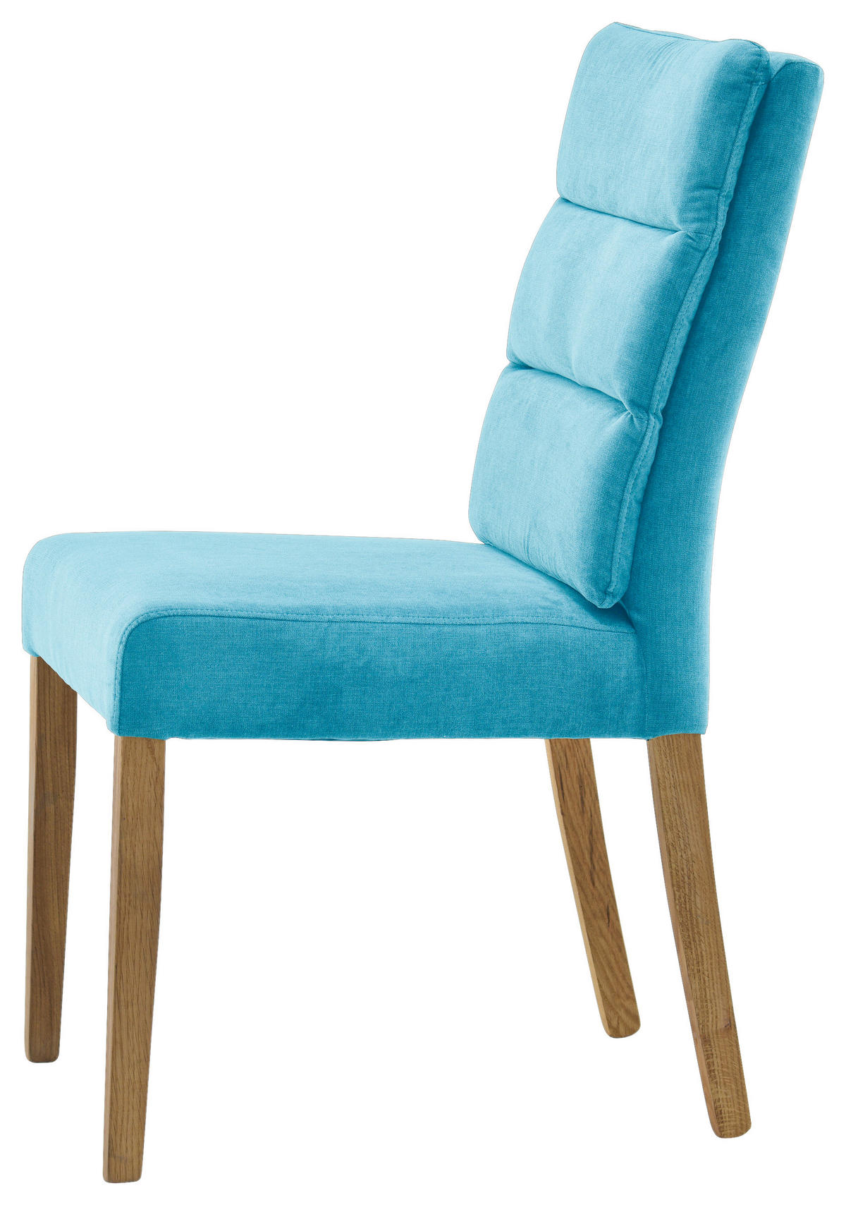 SZÉK fa, textil türkiz, tölgyfa  - türkiz/tölgyfa, Konventionell, textil/fa (47/95/64cm) - Cantus