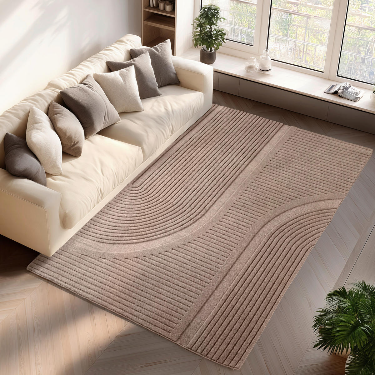FLACHWEBETEPPICH 160/230 cm Pompei Beige  - Beige, KONVENTIONELL, Textil (160/230cm) - Novel