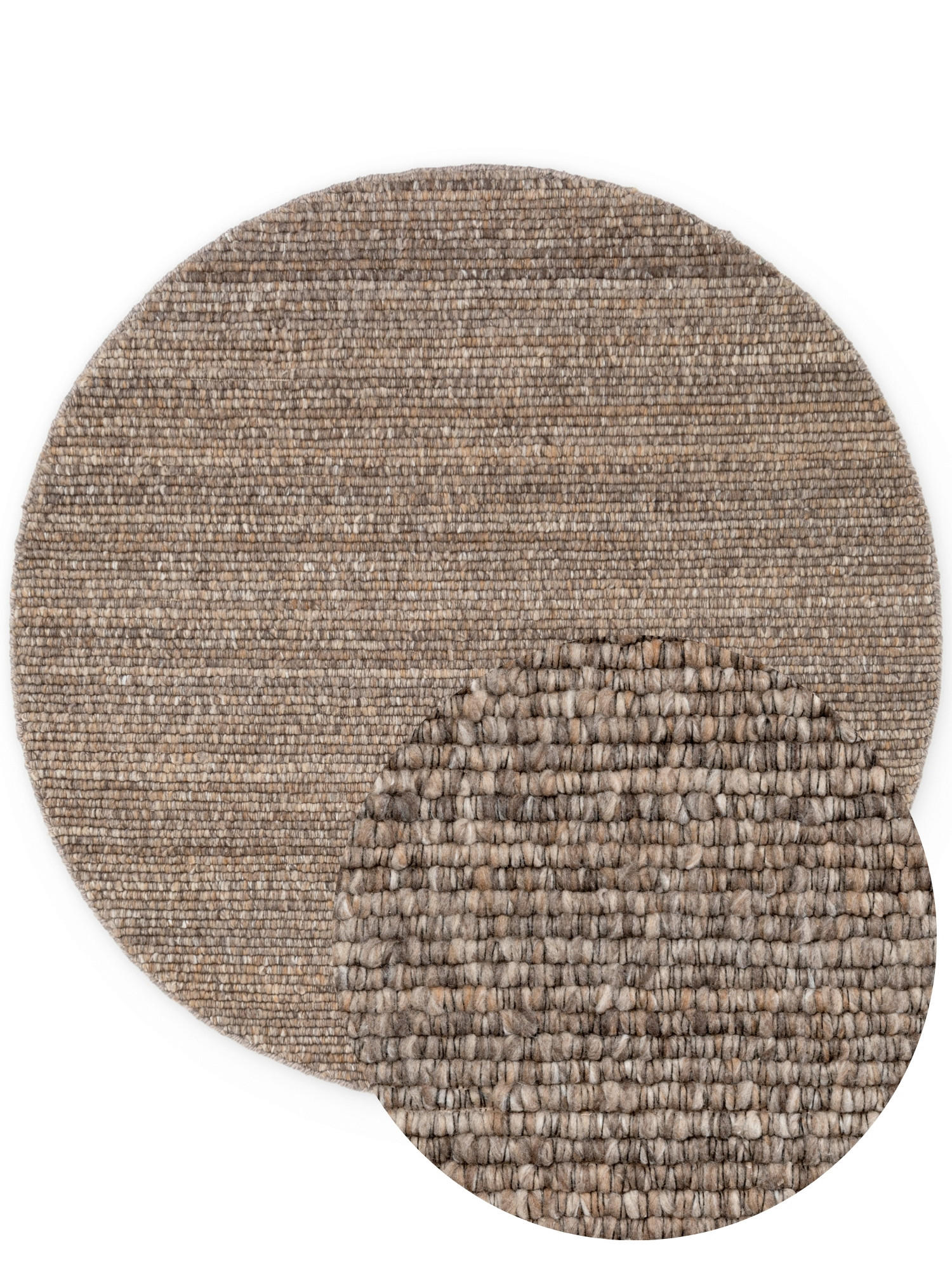 HANDWEBTEPPICH  Wohnzimmer 160 cm Kollektion 1852 Wilma Braun, Multicolor rund  - Multicolor/Braun, Basics, Textil (160cm) - Villeroy & Boch