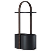 SIDOBORD i trä, metall  - valnötsfärgad/svart, Design, metall/trä (24,1/68,9/35,3cm) - Umbra