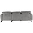 ECKSOFA in Cord Dunkelgrau  - Dunkelgrau/Schwarz, KONVENTIONELL, Textil/Metall (266/180cm) - Hom`in