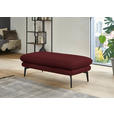 ECKSOFA in Echtleder Rot  180/310 cm  - Rot/Schwarz, Design, Leder/Metall (180/310cm) - Dieter Knoll