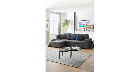 ECKSOFA in Webstoff Grau  - Grau, Design, Kunststoff/Textil (158/238cm) - Xora