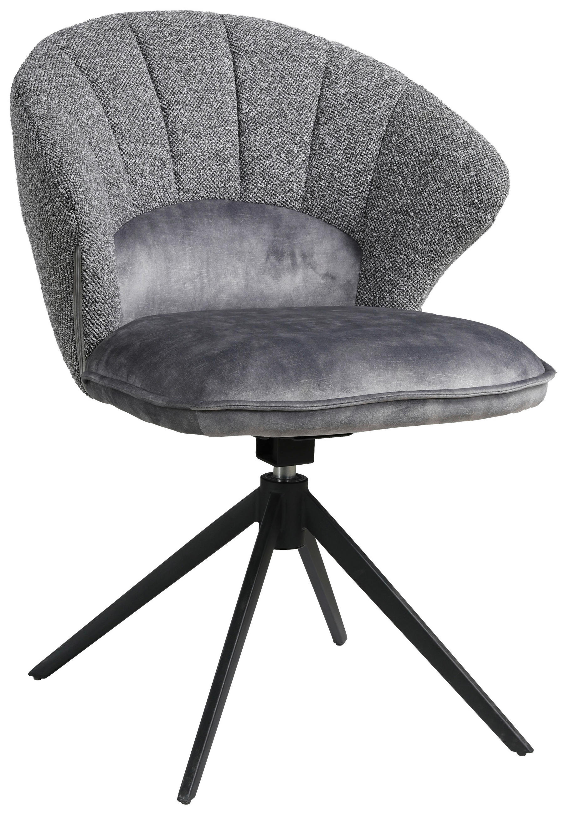 STUHL - Schwarz/Grau, Design, Textil/Metall (61/87,5/63,5cm) - Novel