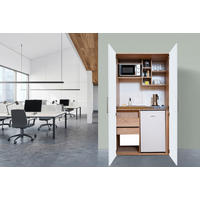 SCHRANKKÜCHE 104/193/67 cm  Weiss, Eichefarben  - Weiss/Edelstahlfarben, Konventionell, Holzwerkstoff/Metall (104/193/67cm) - Respekta