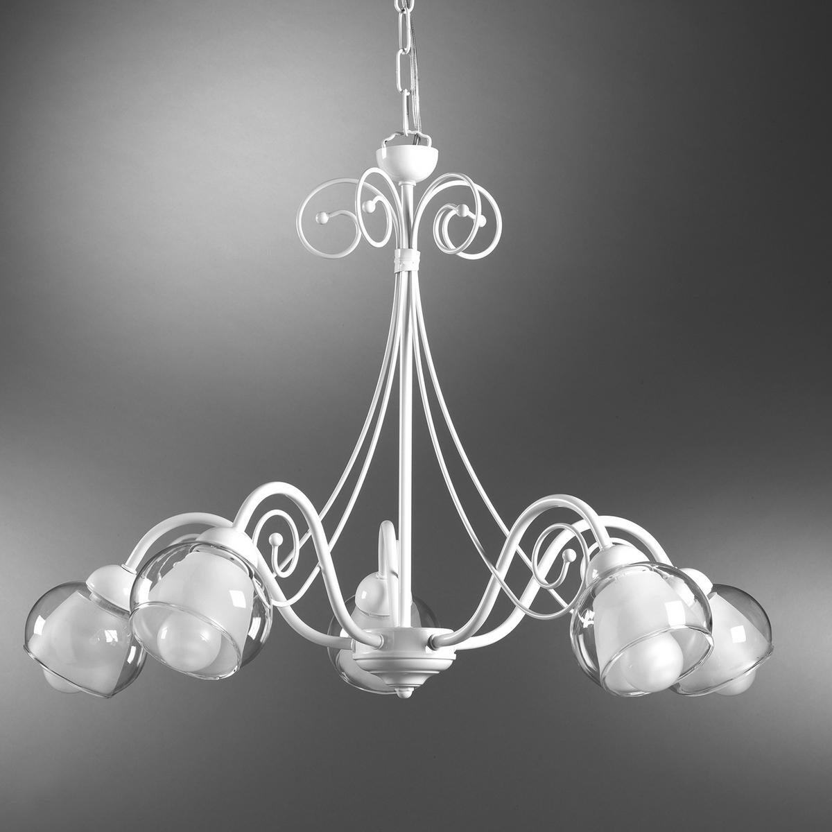 KRONLEUCHTER 4822 CAMILLA 60/60/100 cm   - Perlmutt, KONVENTIONELL, Glas/Metall (60/60/100cm)