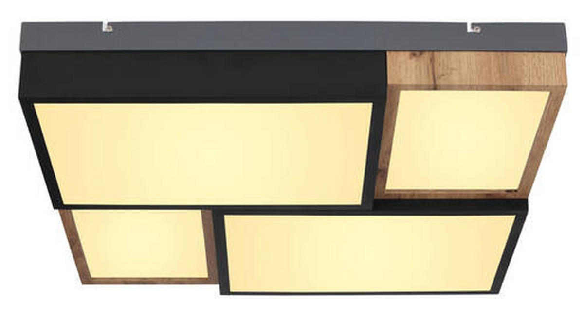 LED-DECKENLEUCHTE 50 W    60/60/9 cm  - Weiss/Opal, Natur, Holzwerkstoff/Kunststoff (60/60/9cm) - Globo