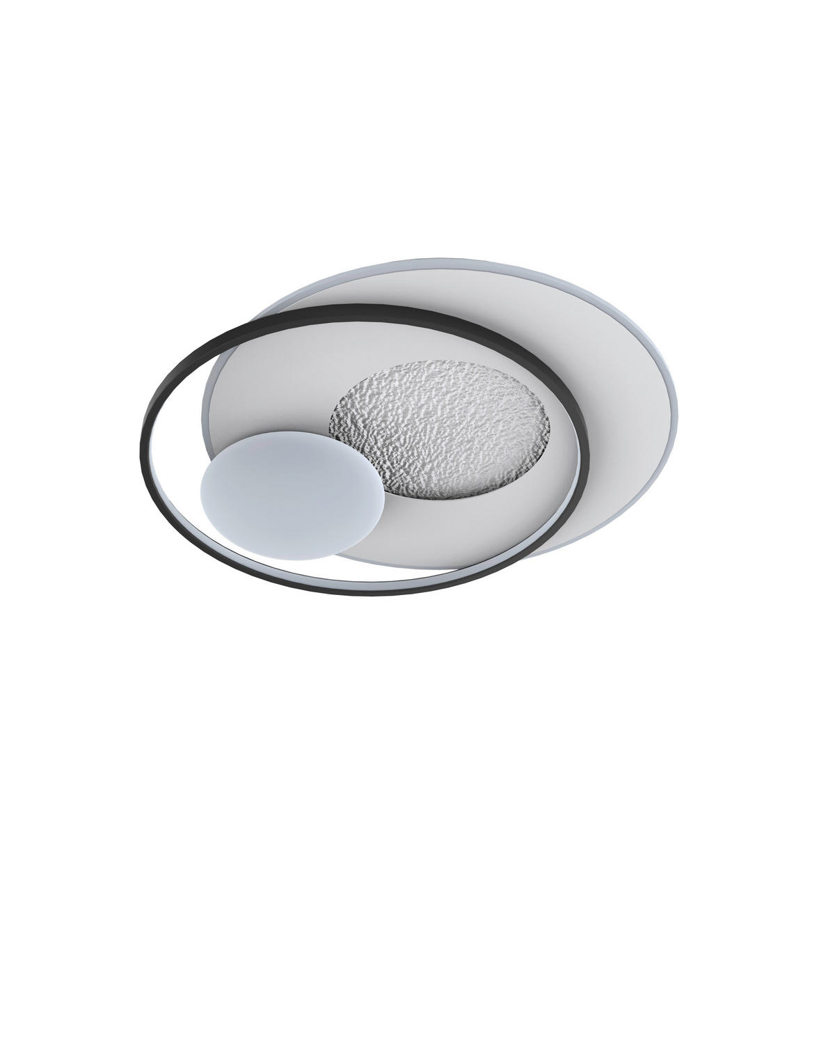 LED-DECKENLEUCHTE 34 W    58/50/10,5 cm  - Weiss/Schwarz, Basics, Kunststoff/Metall (58/50/10,5cm) - Novel