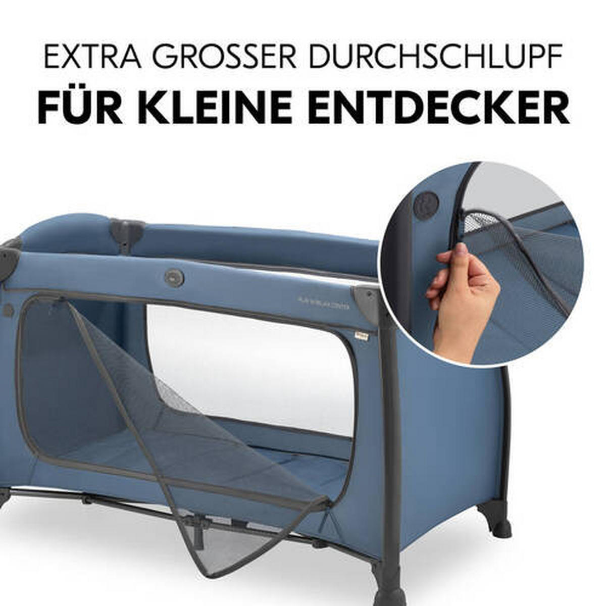 REISEBETT Play N Relax Center Blau  - Blau, Basics, Kunststoff/Textil (79/78/129cm) - Hauck