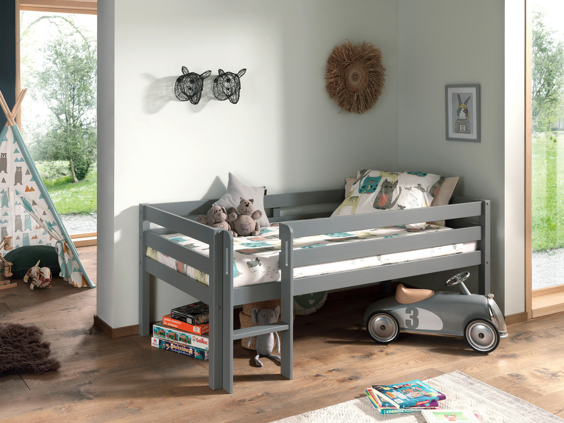 HOCHBETT 90/200 cm Grau  - Grau, MODERN, Holz/Holzwerkstoff (90/200cm) - MID.YOU