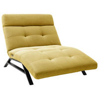 RELAXLIEGE in Feincord Hellgrün  - Schwarz/Hellgrün, Design, Textil/Metall (120/54-113/158-198cm) - Pure Home Lifestyle