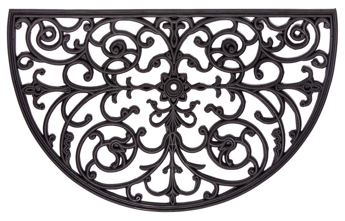 FUßMATTE  45/75 cm  Schwarz  - Schwarz, Basics, Kunststoff (45/75cm)