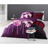 BETTWÄSCHE Satin Aubergine, Silberfarben, Zwetschgefarben 155/220 cm - Silberfarben/Aubergine, Textil (155/220cm) - NOVEL