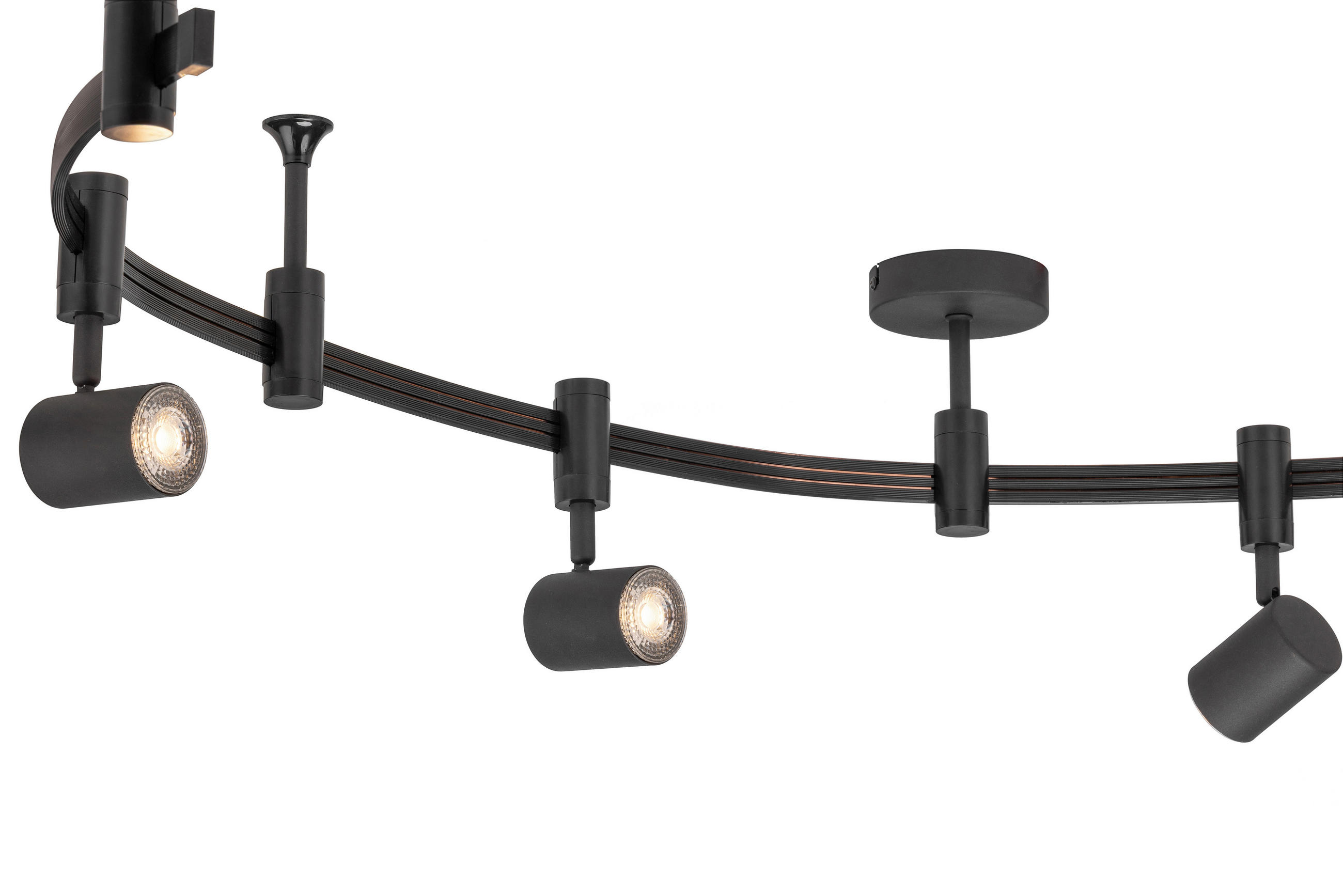SCHIENENSYSTEM Street 240 cm   - Schwarz, Trend, Kunststoff/Metall (240cm) - Novel